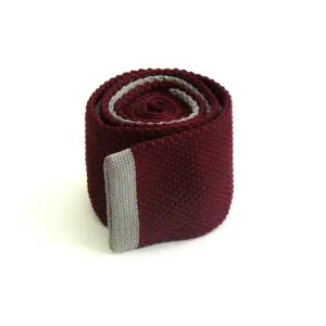 Cravate tricot bordeaux, seconde vue – Arte Del Fai