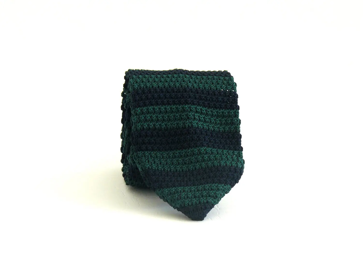 Cravate tricot bleue et verte – Arte Del Fai