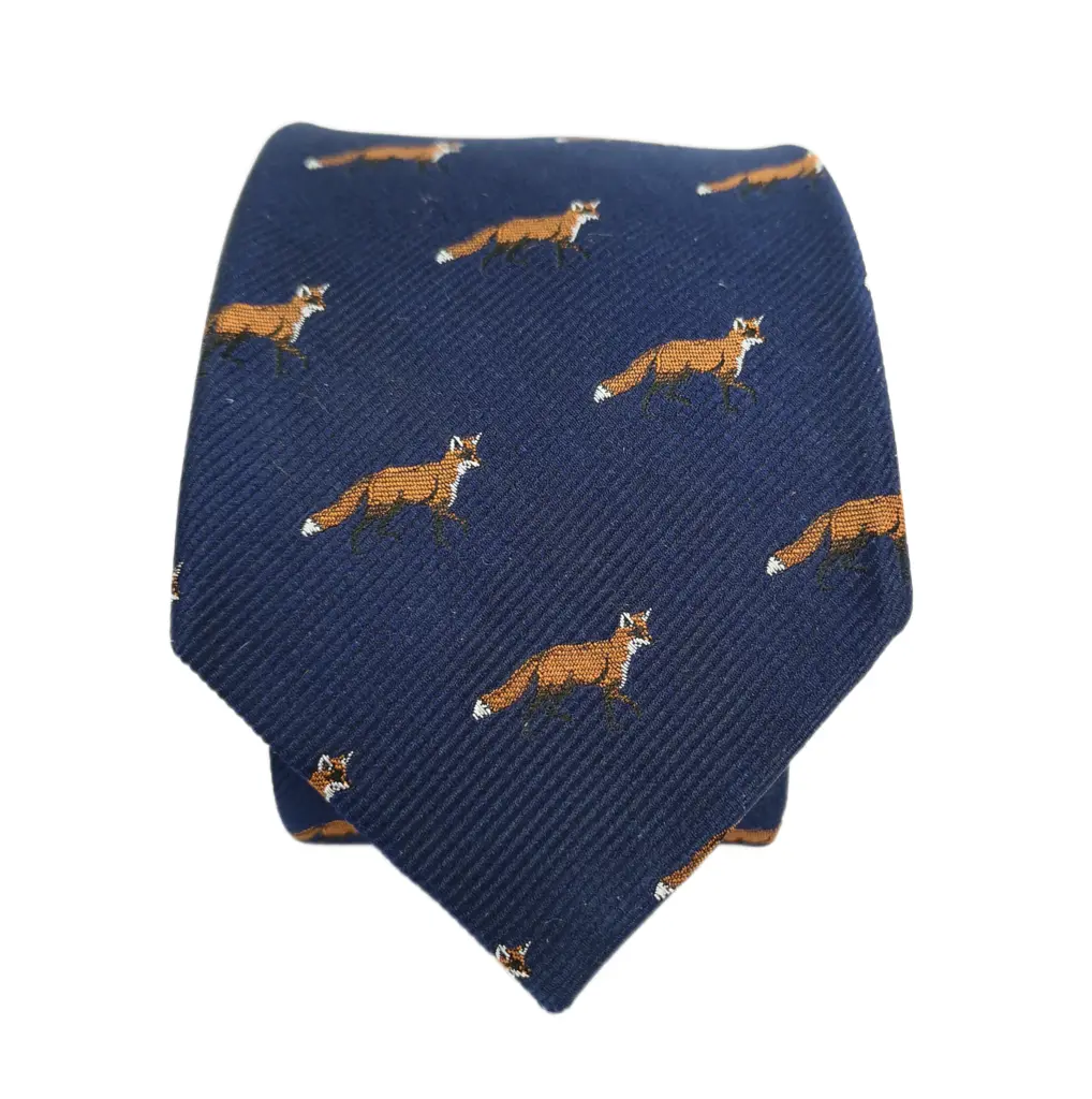 Cravate Renard Bleue Foncée