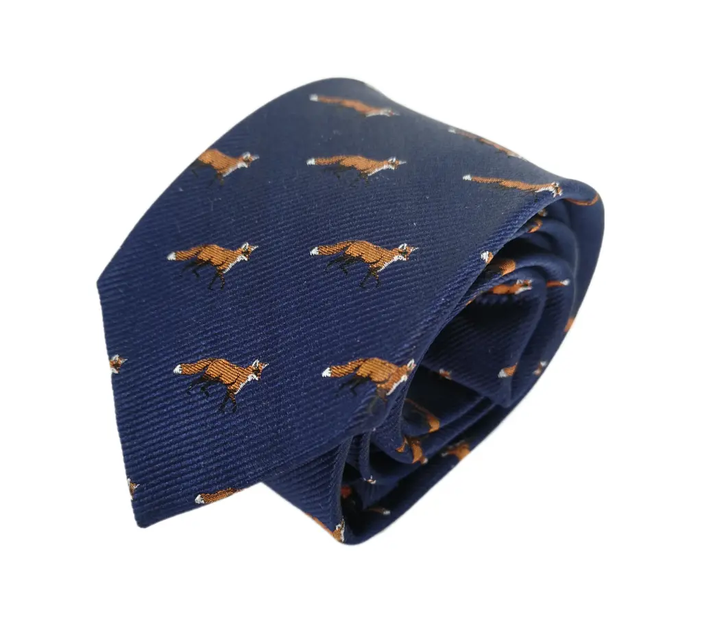 Cravate Renard Bleue Foncée, seconde vue